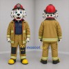 Custom Black White and Tan Firefighter Dalmatian Mascot Costume Adult Full Body Suit for Fire Safety Events