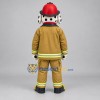 Custom Black White and Tan Firefighter Dalmatian Mascot Costume Adult Full Body Suit for Fire Safety Events