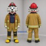 Custom Black White and Tan Firefighter Dalmatian Mascot Costume Adult Full Body Suit for Fire Safety Events