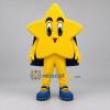 Custom Yellow and Navy Blue Superhero Star Mascot Costume Adult Full Body Suit for School Events