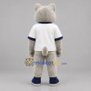 Custom Gray and White Wolf Mascot Costume Adult Full Body Suit for Sports Events