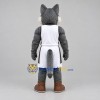 Custom Gray and White Basketball Wolf Mascot Costume Adult Full Body Suit for Basketball Games