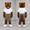 Custom Brown and White Beaver Mascot Costume Adult Full Body Suit for Nature Events