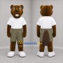 Custom Brown and White Beaver Mascot Costume Adult Full Body Suit for Nature Events