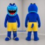Custom Blue and Yellow Monster Mascot Costume Adult Full Body Suit for Halloween Events