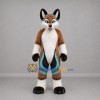 Custom Brown White and Turquoise Fox Mascot Costume Adult Full Body Suit for Costume Parties