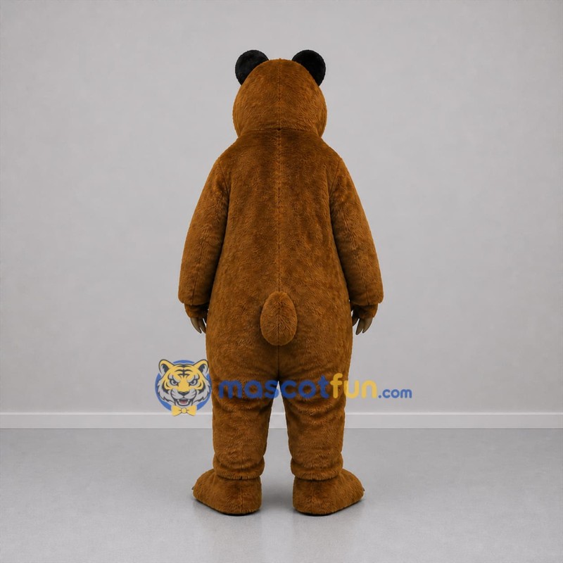 Custom Brown and Tan Bear Mascot Costume Adult Full Body Suit for Zoo Events
