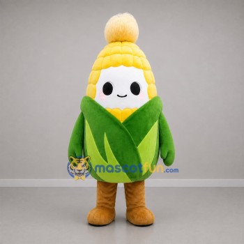 Custom Yellow and Green Corn Mascot Costume Adult Full Body Suit for Harvest Festivals