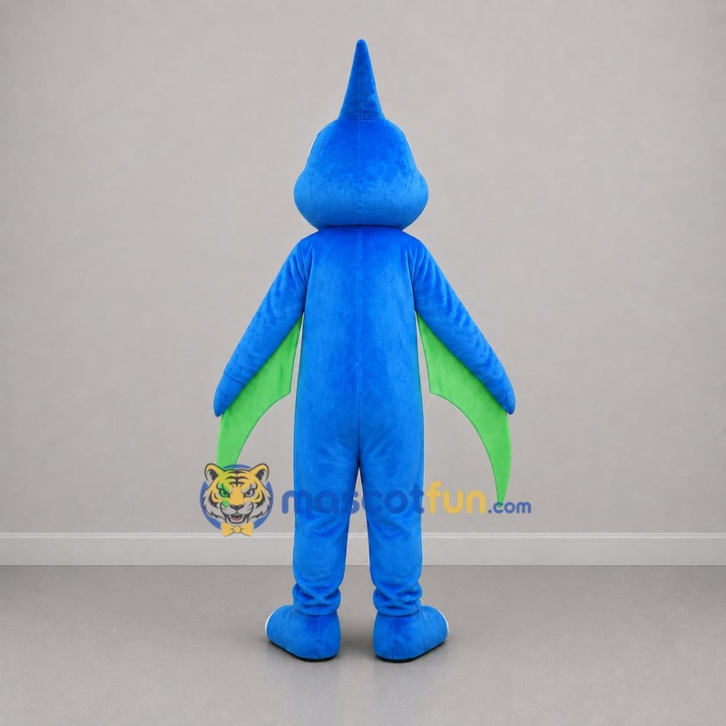 Custom Blue Orange and Green Pterosaur Mascot Costume Adult Full Body Suit for Dinosaur Events
