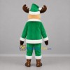 Custom Brown and Green Christmas Moose Mascot Costume Adult Full Body Suit for Christmas Events
