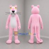 Custom Pink and White Panther Mascot Costume Adult Full Body Suit for Costume Parties