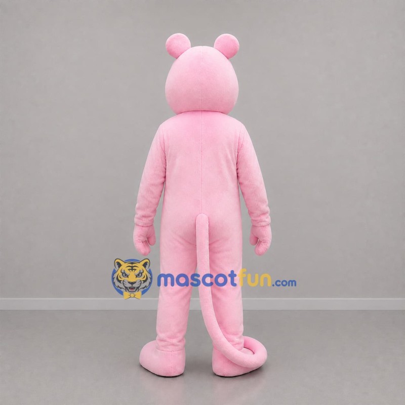 Custom Pink and White Panther Mascot Costume Adult Full Body Suit for Costume Parties