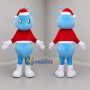 Custom Light Blue and Red Christmas Ant Mascot Costume Adult Full Body Suit for Christmas Events