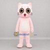 Custom Pink and White Cat Mascot Costume Adult Full Body Suit for Children's Events