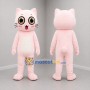 Custom Pink and White Cat Mascot Costume Adult Full Body Suit for Children's Events