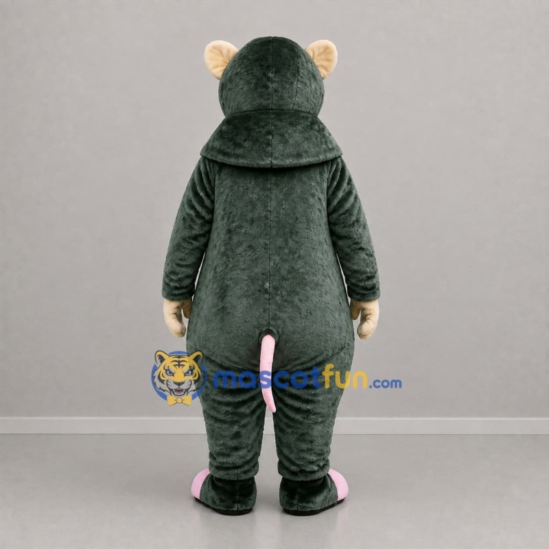 Custom Dark Gray and Pink Rat Mascot Costume Adult Full Body Suit for Halloween Events