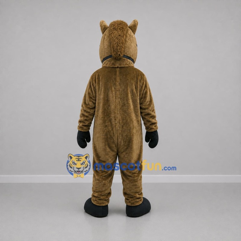 Custom Brown and White Horse Mascot Costume Adult Full Body Suit for Farm Events