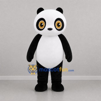 Custom Black and White Panda Mascot Costume Adult Full Body Suit for Zoo Events