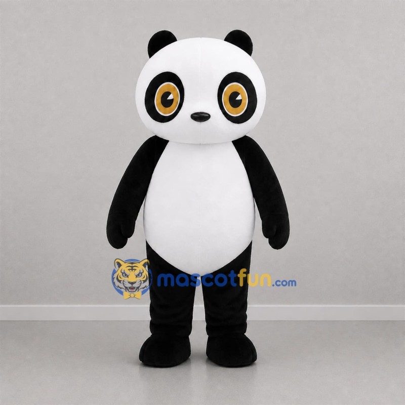 Custom Black and White Panda Mascot Costume Adult Full Body Suit for Zoo Events