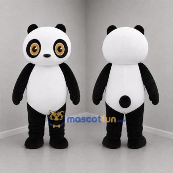Custom Black and White Panda Mascot Costume Adult Full Body Suit for Zoo Events