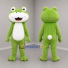Custom Green and White Frog Mascot Costume Adult Full Body Suit for Nature Events
