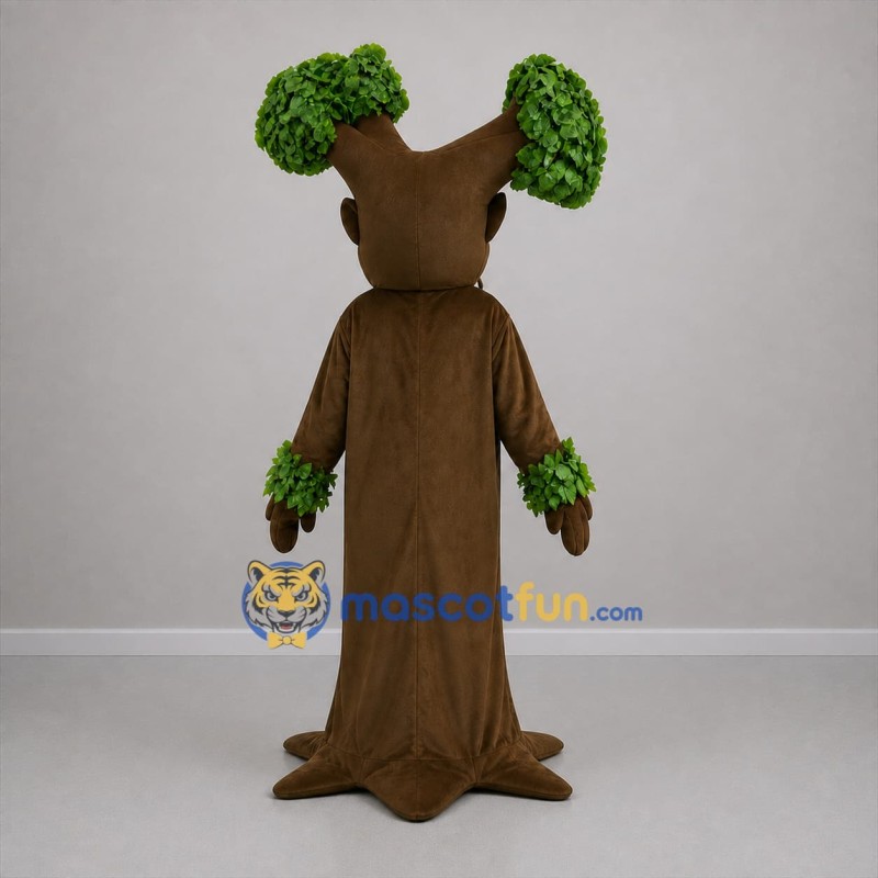Custom Brown and Green Tree Mascot Costume Adult Full Body Suit for Environmental Events
