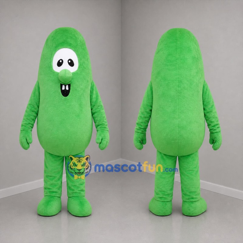 Custom Green Cucumber Mascot Costume Adult Full Body Suit for Food Promotions