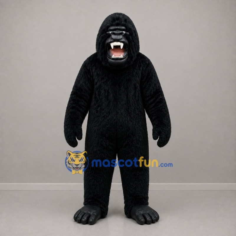 Custom Black Gorilla Mascot Costume Adult Full Body Suit for Wildlife Events