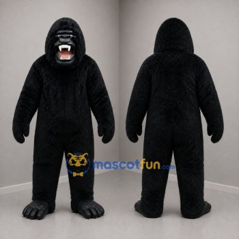 Custom Black Gorilla Mascot Costume Adult Full Body Suit for Wildlife Events