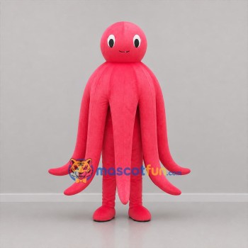 Custom Pink Octopus Mascot Costume Adult Full Body Suit for Ocean Events