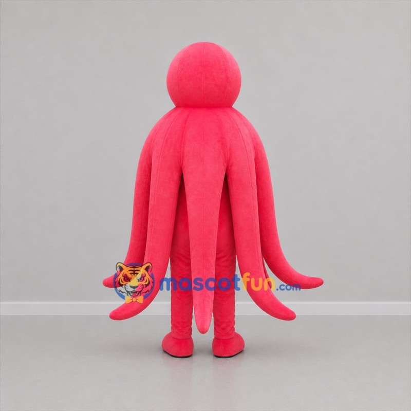 Custom Pink Octopus Mascot Costume Adult Full Body Suit for Ocean Events