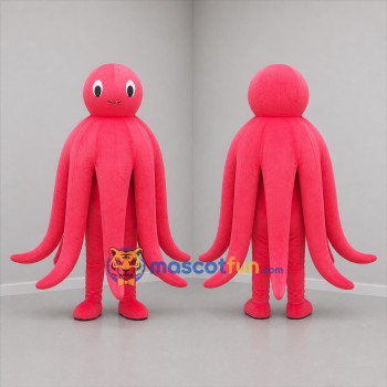 Custom Pink Octopus Mascot Costume Adult Full Body Suit for Ocean Events