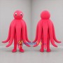 Custom Pink Octopus Mascot Costume Adult Full Body Suit for Ocean Events