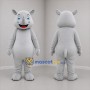 Custom Gray Rhino Mascot Costume Adult Full Body Suit for Zoo Events