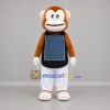 Custom Brown Black and White Monkey Mascot Costume Adult Full Body Suit for Children's Events