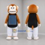 Custom Brown Black and White Monkey Mascot Costume Adult Full Body Suit for Children's Events
