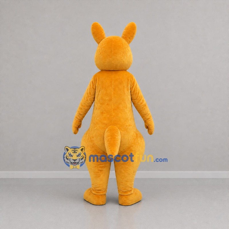 Custom Golden Brown and White Kangaroo Mascot Costume Adult Full Body Suit for Wildlife Events