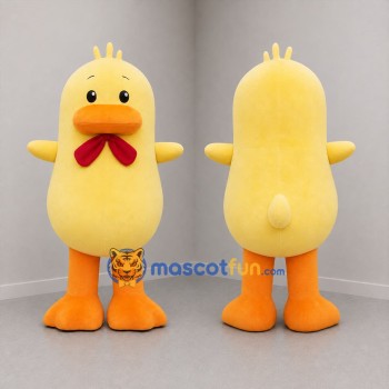 Custom Yellow and Orange Chicken Mascot Costume Adult Full Body Suit for Farm Events