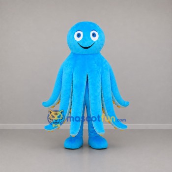 Custom Blue Octopus Mascot Costume Adult Full Body Suit for Ocean Events