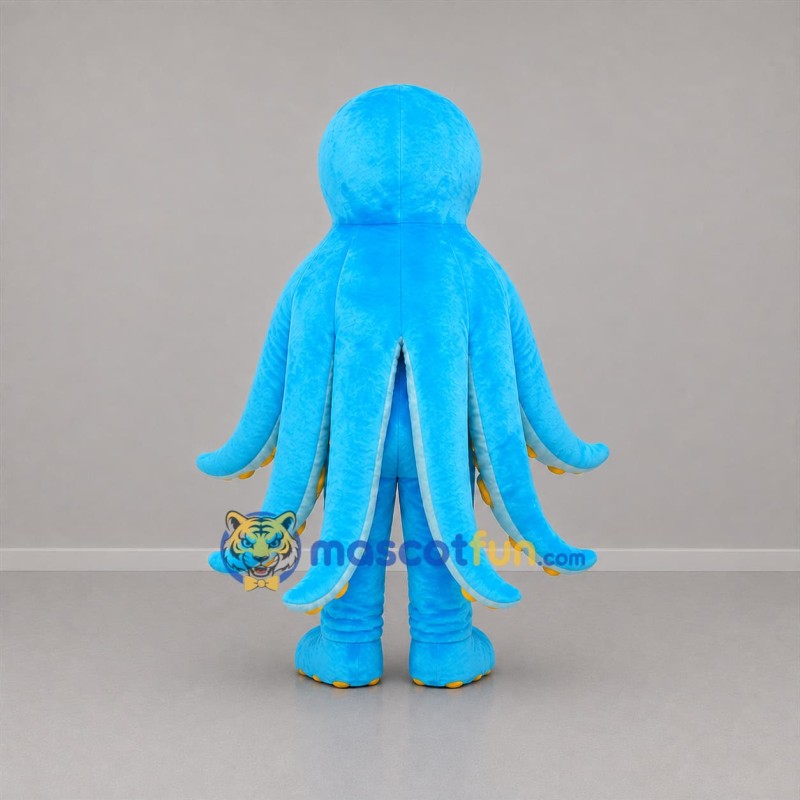 Custom Blue Octopus Mascot Costume Adult Full Body Suit for Ocean Events