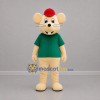 Custom Cream and Green Mouse Mascot Costume Adult Full Body Suit for Children's Events