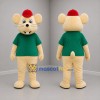 Custom Cream and Green Mouse Mascot Costume Adult Full Body Suit for Children's Events
