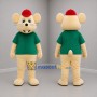 Custom Cream and Green Mouse Mascot Costume Adult Full Body Suit for Children's Events