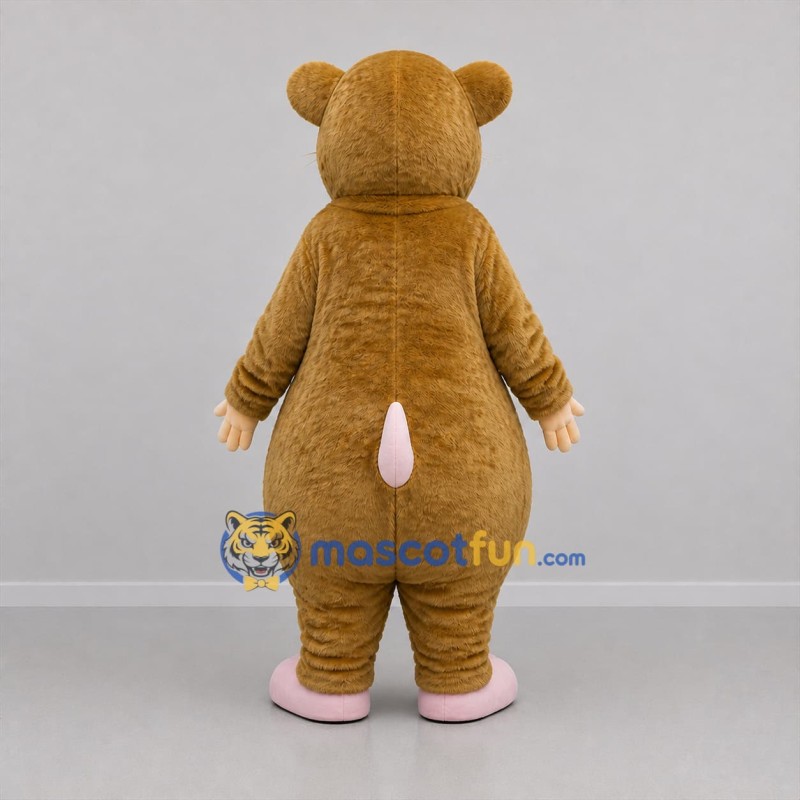 Custom Brown and Cream Rat Mascot Costume Adult Full Body Suit for Children's Events