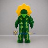 Custom Yellow and Green Flower Mascot Costume Adult Full Body Suit for Garden Events
