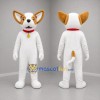 Custom White and Brown Dog Mascot Costume Adult Full Body Suit for Pet Events