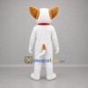 Custom White and Brown Dog Mascot Costume Adult Full Body Suit for Pet Events
