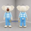 Custom Cream and Light Blue Koala Mascot Costume Adult Full Body Suit for Children's Events