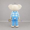 Custom Cream and Light Blue Koala Mascot Costume Adult Full Body Suit for Children's Events