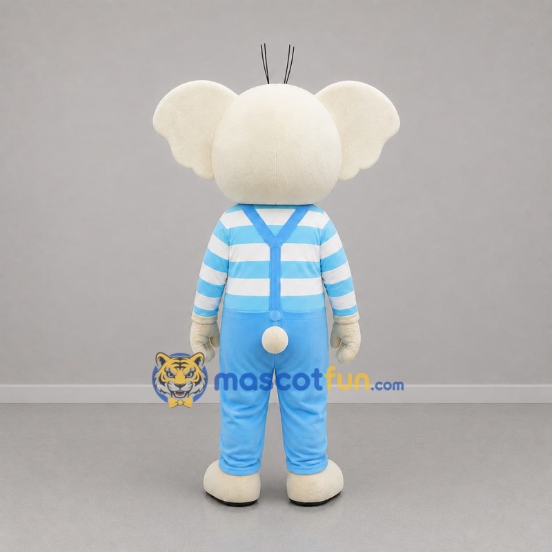 Custom Cream and Light Blue Koala Mascot Costume Adult Full Body Suit for Children's Events